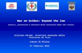 War on bribes: beyond the law (Analisi, prevenzione e contrasto della Corruzione negli Enti Locali) Giuliano PALAGI, Direttore Generale della Provincia.