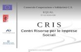 Presentazione a cura di Euromediterranea C R I S Centri Risorse per le Imprese Sociali Consorzio Cooperazione e Solidarietà C.S. EQUAL IT-G2-BAS-030.
