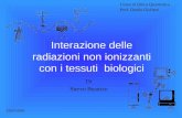 Interazione delle radiazioni non ionizzanti con i tessuti biologici Di Siervo Beatrice Corso di Ottica Quantistica Prof. Danilo Giulietti 10/07/2002.