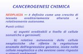 CANCEROGENESI CHIMICA NEOPLASIA è definita come una crescita di tessuto ereditariamente alterata e relativamente autonoma. Punti critici: a) aspetti ereditabili.