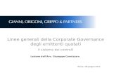 Linee generali della Corporate Governance degli emittenti quotati Il sistema dei controlli Lezione dellAvv. Giuseppe Cannizzaro Roma, 7/8 giugno 2012.