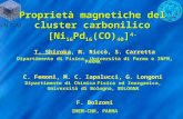 Proprietà magnetiche del cluster carbonilico [Ni 16 Pd 16 (CO) 40 ] 4- T. Shiroka, M. Riccò, S. Carretta Dipartimento di Fisica, Università di Parma e.