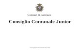 Consiglio Comunale Junior CCJ Consiglio Comunale Junior Comune di Fabriano.
