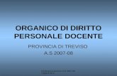 Conferenza servizio O.D 2007-08 / Bigardi M.G ORGANICO DI DIRITTO PERSONALE DOCENTE PROVINCIA DI TREVISO A.S 2007-08.
