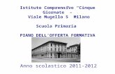 Istituto Comprensivo Cinque Giornate – Viale Mugello 5 Milano Scuola Primaria PIANO DELLOFFERTA FORMATIVA Anno scolastico 2011-2012.