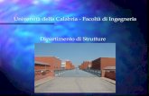 Dipartimento di Strutture Università della Calabria - Facoltà di Ingegneria.