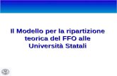 Il Modello per la ripartizione teorica del FFO alle Università Statali.