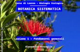 BOTANICA SISTEMATICA Alessandro Petraglia Corso di Laurea - Biologia Ecologica Lezione 1 – Fondamenti generali Metrosideros umbellata Cav.