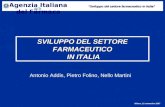 Agenzia Italiana del Farmaco Sviluppo del settore farmaceutico in Italia Milano, 21 settembre 2007 SVILUPPO DEL SETTORE FARMACEUTICO IN ITALIA IN ITALIA.