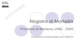 Primi risultati Registro di Mortalità Provincia di Mantova 1996 - 2005 Osservatorio Epidemiologico ASL Mantova.
