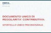 DOCUMENTO UNICO DI REGOLARITA CONTRIBUTIVA : SPORTELLO UNICO PREVIDENZIALE Dott. Francesco Todaro.