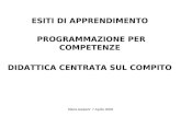 Maria Galperti 7 Aprile 2008 ESITI DI APPRENDIMENTO PROGRAMMAZIONE PER COMPETENZE DIDATTICA CENTRATA SUL COMPITO.
