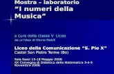 Mostra – laboratorio I numeri della Musica a cura della classe V Liceo da unidea di Gloria Nobili Liceo della Comunicazione S. Pio X Castel San Pietro.