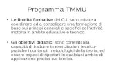 Programma TMMU Le finalità formative del C.I. sono mirate a coordinare ed a consolidare una formazione di base sui principi generali e specifici dellattività