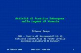 23 febbraio 2006IDAC-ICES / LARA-IIA1 Attività di Acustica Subacquea nella Laguna di Venezia Silvano Buogo CNR – Centro di Responsabilità di Attività Scientifica.