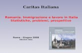 Caritas Italiana Romania. Immigrazione e lavoro in Italia Statistiche, problemi, prospettive Roma - Giugno 2008 Edizioni Idos.