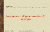 Dante Pallecchi Fondamenti di Gruppoanalisi1 Parte I Fondamenti di psicoanalisi di gruppo.
