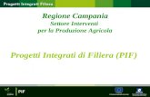 Progetti Integrati di Filiera (PIF) Regione Campania Settore Interventi per la Produzione Agricola.