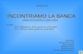 INCONTRIAMO LA BANCA ANNO SCOLASTICO 2003-2004 CLASSI: III A Operatore della gestione aziendale V A Tecnico della gestione aziendale Docenti: Bianchi.