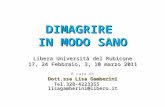 DIMAGRIRE IN MODO SANO Libera Università del Rubicone 17, 24 Febbraio, 3, 10 marzo 2011 A cura di Dott.ssa Lisa Gamberini Tel.328-4223355 lisagamberini@libero.it.