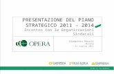 PRESENTAZIONE DEL PIANO STRATEGICO 2011 – 2014 Incontro con le Organizzazioni Sindacali Giampiero Maioli Milano 21 Luglio 2011.
