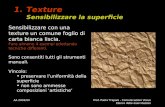 AA 2003/04Prof. Paola Trapani - Comunicazioni Visive Elenco delle esercitazioni 1.Texture Sensibilizzare la superficie Sensibilizzare con una texture un.