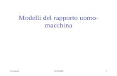5 Lezione15/3/20041 Modelli del rapporto uomo- macchina.