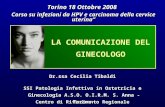 LA COMUNICAZIONE DEL GINECOLOGO Centro di Riferimento Regionale SSI Patologia Infettiva in Ostetricia e Ginecologia A.S.O. O.I.R.M. S. Anna - Torino Dr.ssa.