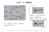 1 Silvia Pugliese Jona - ISS – Museo Scienza e Tecnica – Milano, ott. 2007 LUCI E OMBRE le ombre sono sempre parallele? ombre attaccate agli oggetti, ombre.