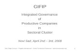 Dott. Diego Comuzzi – Progetti Internazionali – Centro Formazione Pordenone –  1 GIFIP Integrated Governance of Productive Companies.