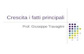 Crescita i fatti principali Prof. Giuseppe Travaglini.