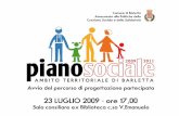 1. 2 PIANO SOCIALE DI ZONA AMBITO DI BARLETTA RELAZIONE 2005-2007 Il Piano Sociale di Zona 2005-2007 dell'Ambito di Barletta ha dotato, per la prima volta,