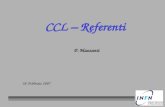 1 CCL – Referenti P. Mazzanti 28 Febbraio 2007. 2 Personale. A. Bassi (Tempo parziale: 1/3) D. Bortolotti F. Brasolin P. Calligola (Tempo parziale 3/4)