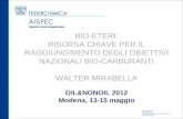 OIL&NONOIL 2012 Modena, 13-15 maggio BIO-ETERI: RISORSA CHIAVE PER IL RAGGIUNGIMENTO DEGLI OBIETTIVI NAZIONALI BIO-CARBURANTI WALTER MIRABELLA.