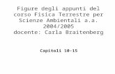 Figure degli appunti del corso Fisica Terrestre per Scienze Ambientali a.a. 2004/2005 docente: Carla Braitenberg Capitoli 10-15.