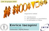 Enrico Iacopini (iacopini@fi.infn.it)iacopini@fi.infn.it Università e INFN Firenze LNF 15 giugno 2007 Argomenti trattati: Introduzione dal qualitativo.