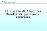 1 Il rischio di liquidità Modelli di gestione e controllo.