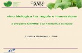 Vino biologico tra regole e innovazione il progetto ORWINE e la normativa europea Cristina Micheloni - AIAB Associazione Italiana Agricoltura Biologica.