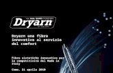 Pagina 1 Dryarn una fibra innovativa al servizio del comfort Fibre sintetiche innovative per la competitività del Made in Italy Como, 21 aprile 2010.