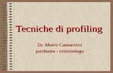 Tecniche di profiling Dr. Marco Cannavicci psichiatra - criminologo.