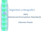 Algoritmi crittografici AES (Advanced Encryption Standard) Elennio Paolo