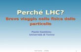 Paolo Gambino 3/3/2008 1 Perché LHC? Breve viaggio nella fisica delle particelle Paolo Gambino Università di Torino.