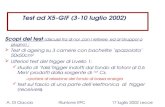 A. Di Ciaccio Riunione RPC 17 luglio 2002 Lecce Test ad X5-GIF (3-10 luglio 2002) Scopi del test (discussi tra di noi,con i referee ed al GruppoI a giugno)