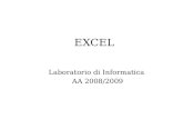 EXCEL Laboratorio di Informatica AA 2008/2009. Dipartimento di Scienze dellInformazione – Università degli Studi di Milano2 COSE EXCEL? Microsoft Excel.