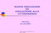 ITALO FIORIN UNIVERSITA' LUMSA ROMA NUOVE INDICAZIONI ED EDUCAZIONE ALLA CITTADINANZA Venezia 22-10-2007.