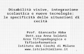 1 Disabilità visive, integrazione scolastica e nuove tecnologie: le specificità delle situazioni di cecità Prof. Giancarlo Abba Dott.ssa Anna Soldati Area.