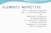ELEMENTI NUTRITIVI Dott. Francesco Pugliano Spec. In Gastroenterologia ed Endoscopia Digestiva Dirigente Medico U.O. medicina dUrgenza e Pronto Soccorso.
