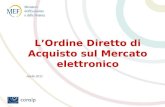 Aprile 2011 LOrdine Diretto di Acquisto sul Mercato elettronico.