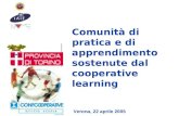 Comunità di pratica e di apprendimento sostenute dal cooperative learning Verona, 22 aprile 2005.