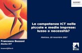 Le competenze ICT nelle piccole e medie imprese: lusso o necessità? Mantova, 20 novembre 2007 Francesco Buzzoni Nucleo ICTbuzzoni@ifoa.it.